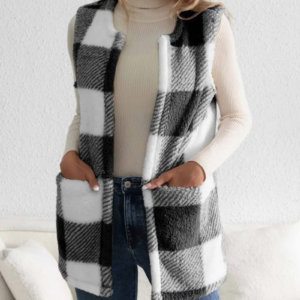 Loose Plaid Coat