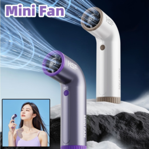 High-speed Portable Fan Little Turbine Digital Display Charging Long Endurance Portable Fan Rechargeable Strong Wind 199 Gear Speed Electric Adjustable Turbo Handheld Fan